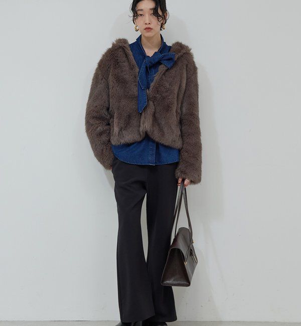  「エコファーフーディーブルゾン」|ブルゾン・スタジャン|