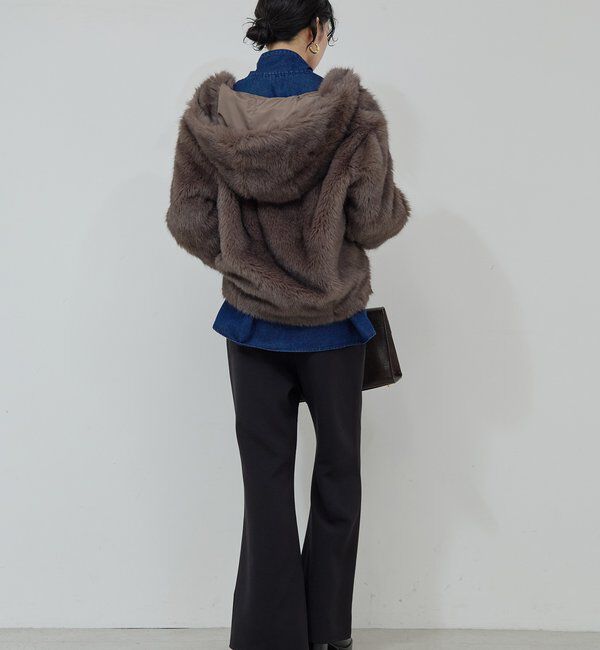  「エコファーフーディーブルゾン」|ブルゾン・スタジャン|