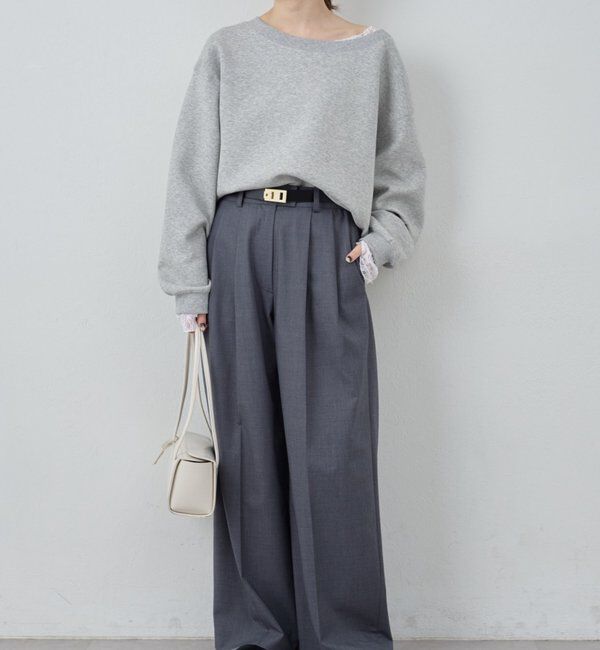  「【新色BR登場！】【大人のスウェット】ボートネックスウェット」|Tシャツ・カットソー|