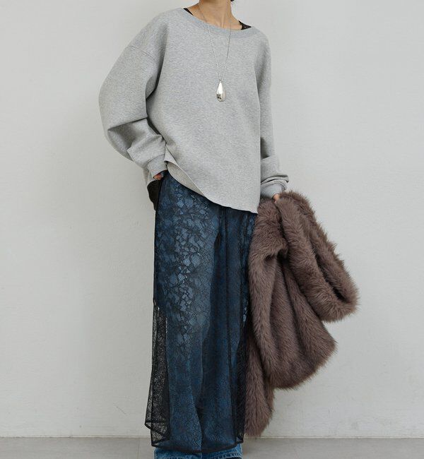  「【新色BR登場！】【大人のスウェット】ボートネックスウェット」|Tシャツ・カットソー|