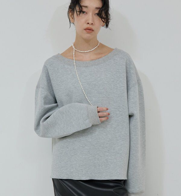  「【新色BR登場！】【大人のスウェット】ボートネックスウェット」|Tシャツ・カットソー|