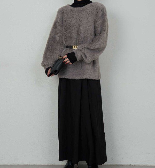  「【2WAY】フェザーヤーンカーデ」|ニット・セーター|