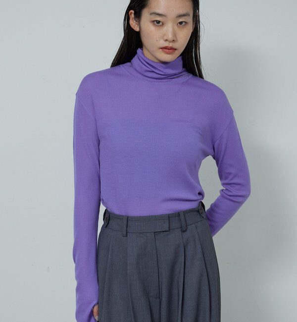  「【新色を加えてリバイバル】リブタートルカットソー」|Tシャツ・カットソー|