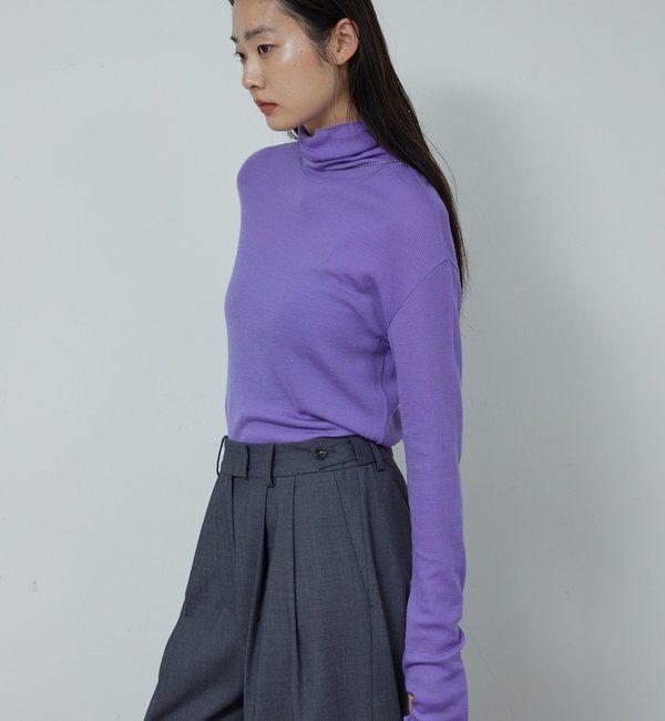  「【新色を加えてリバイバル】リブタートルカットソー」|Tシャツ・カットソー|