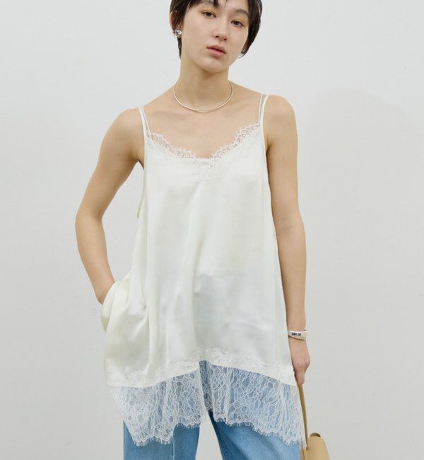 「【＋1で新鮮コーデ】レースキャミチュニック」|シャツ・ブラウス|