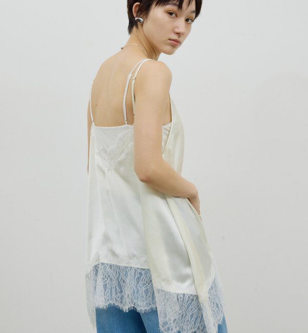  「【＋1で新鮮コーデ】レースキャミチュニック」|シャツ・ブラウス|