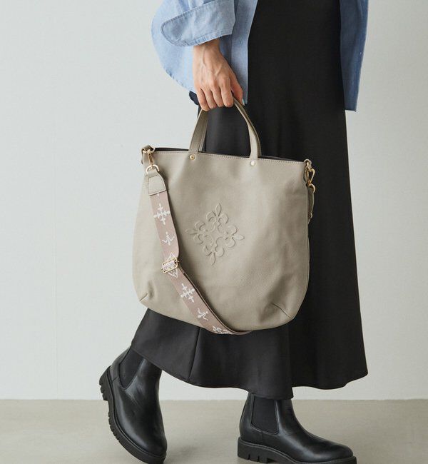  「スリム2WAYトートバッグ <エンボスモノグラム>」|トートバッグ|