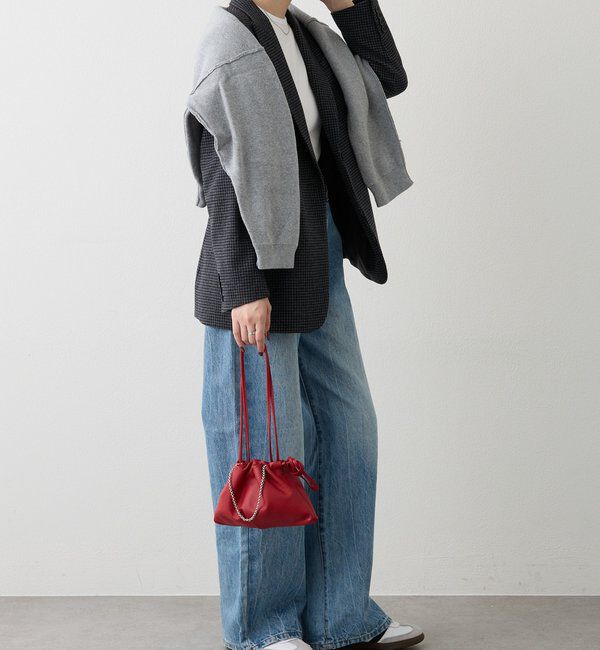  「レザー巾着4WAYミニショルダーバッグ」|ショルダー・メッセンジャー|