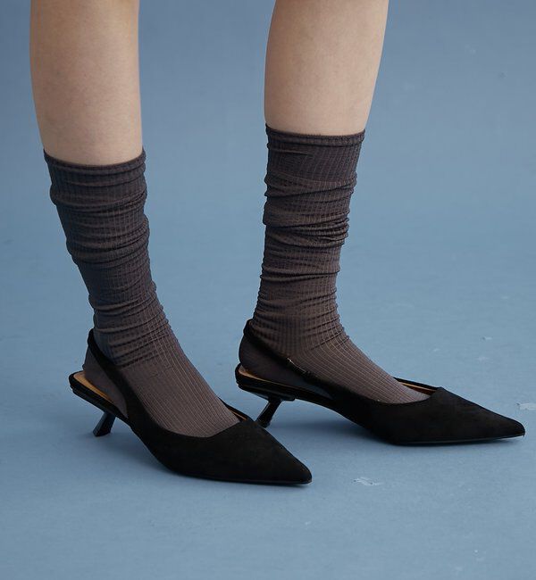  「フェイクスウェードミュール」|パンプス|