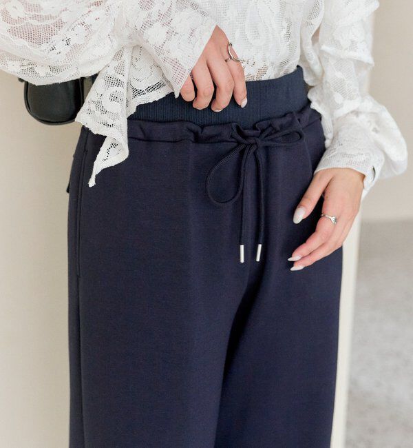  「裾ドロストスウェットパンツ」|チノ|