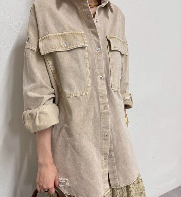  「ダメージデニムシャツ」|シャツ・ブラウス|