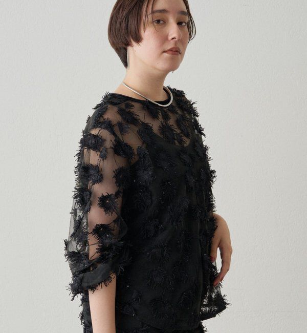  「【Atelier N5/アトリエヌメロサンク】ジャガードシアーブラウス」|シャツ・ブラウス|