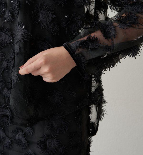  「【Atelier N5/アトリエヌメロサンク】ジャガードシアーブラウス」|シャツ・ブラウス|