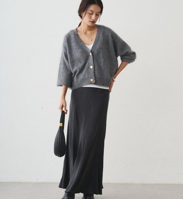  「シャギーショートニットカーディガン」|ニット・セーター|