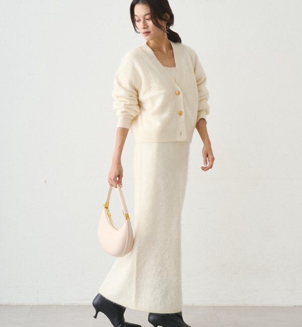  「シャギーニットワンピース」|ワンピース|オフホワイト