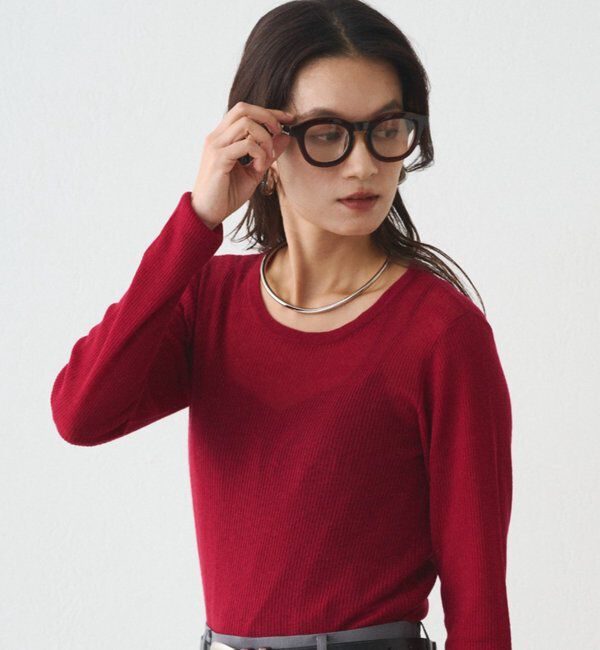  「【GALENA/ガレナ】太フレームスクエアボストンめがね」|リング|