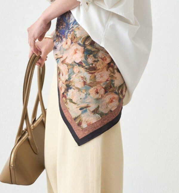  「【GALENA/ガレナ】アートプリントスカーフ」|バンダナ・スカーフ|ブラック