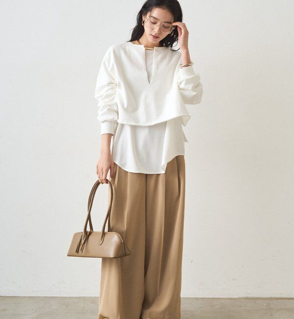  「スキッパーショートスウェット」|Tシャツ・カットソー|