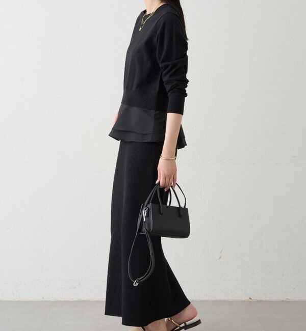  「リブセミフレアニットスカート」|スカート|