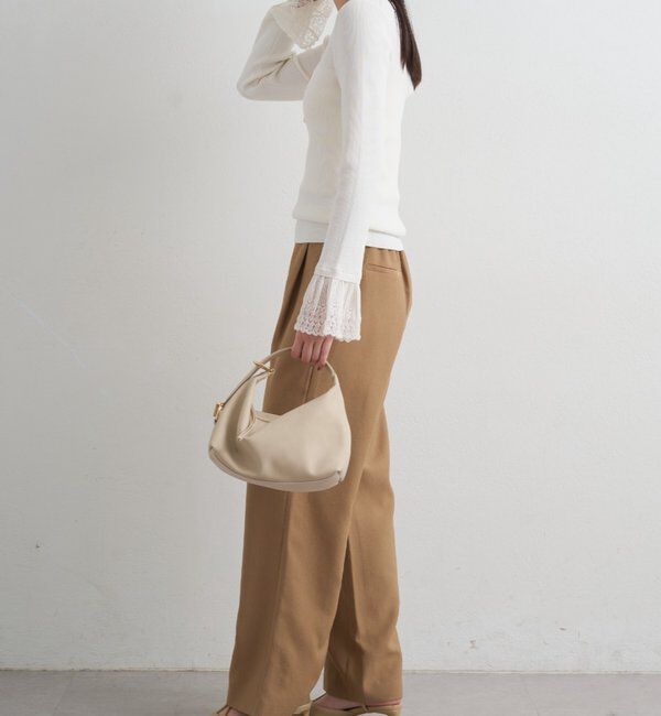  「麻調合繊タックパンツ」|チノ|