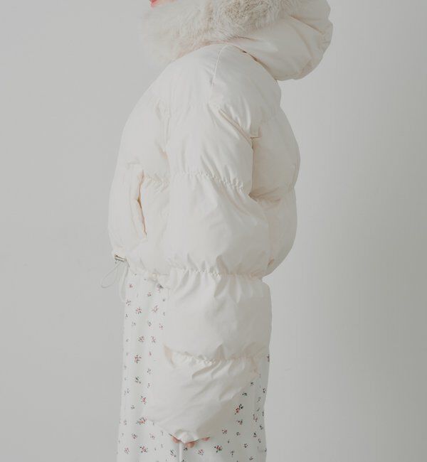  「ショート丈ファーフード中綿ブルゾン」|その他|