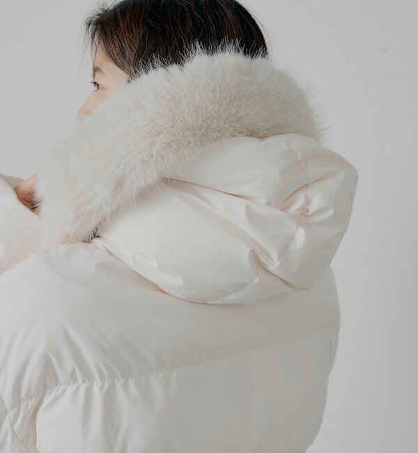  「ショート丈ファーフード中綿ブルゾン」|その他|