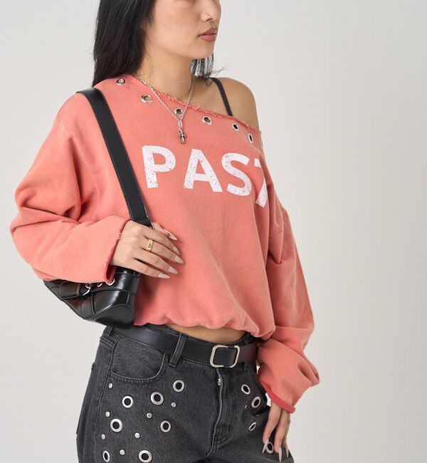  「アイレットオフショルロゴスウェット」|Tシャツ・カットソー|