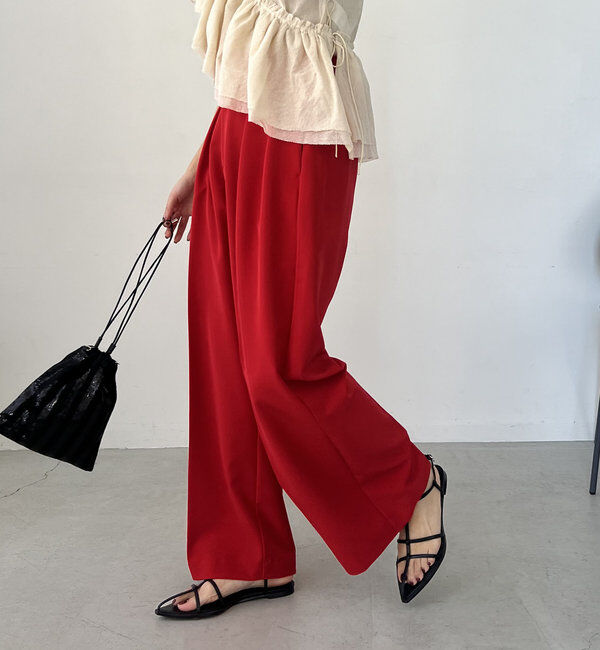  「【累計2万本突破！】【低身長・高身長サイズあり】2タックワイドパンツ」|チノ|