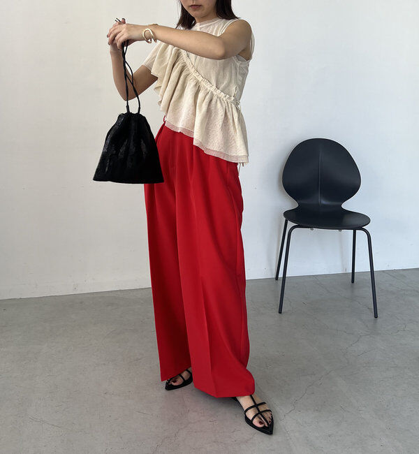  「【累計2万本突破！】【低身長・高身長サイズあり】2タックワイドパンツ」|チノ|