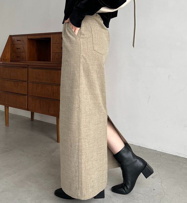  「ピーチタッチIラインスカート」|スカート|