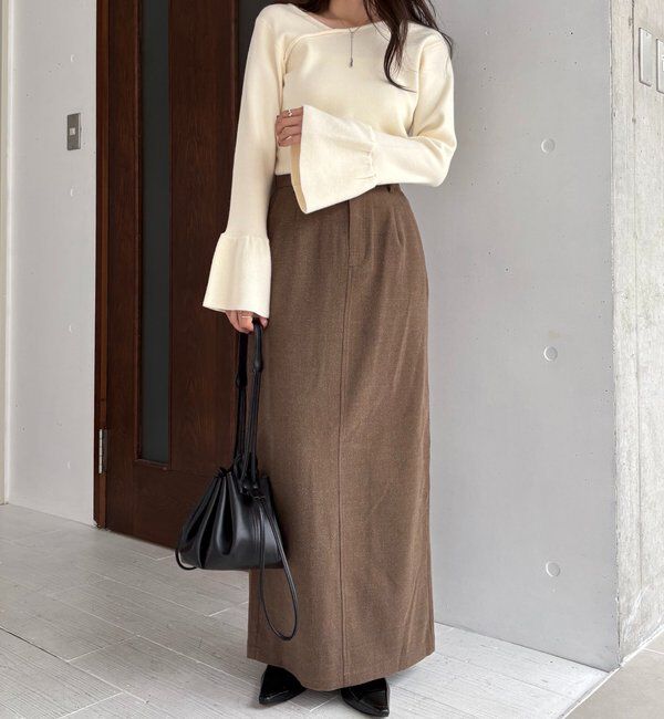  「ピーチタッチIラインスカート」|スカート|