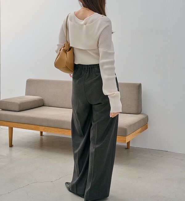  「オフショルクロスレイヤードニット」|ニット・セーター|