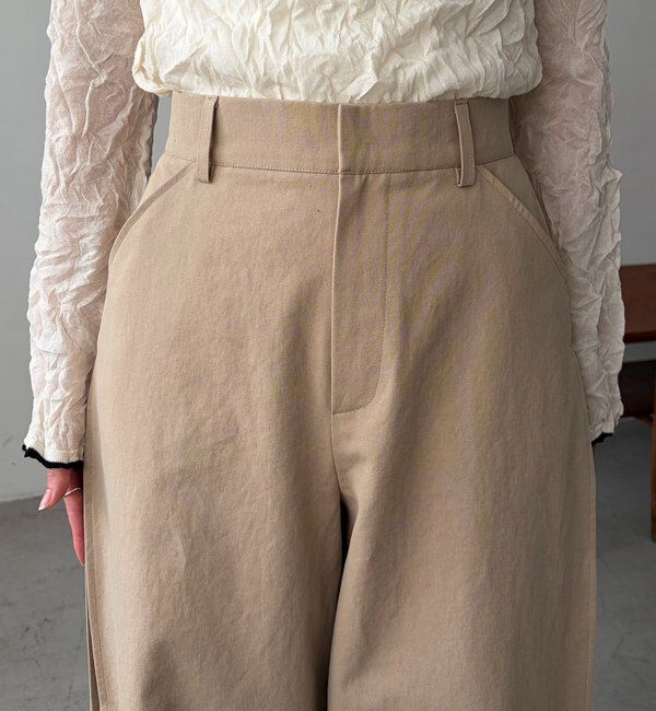  「【低身長サイズあり】サイドタックパンツ」|チノ|