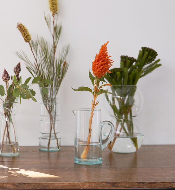 collex「【URBAN NATURE CULTURE】カラフェ型リサイクルグラスベース」|フラワーベース|