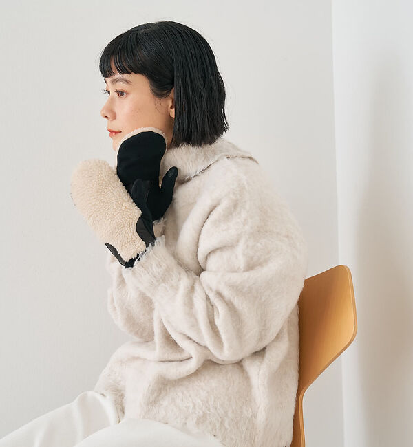 collex「【福田手袋】【タッチパネル対応】ボアミトングローブ」|手袋|