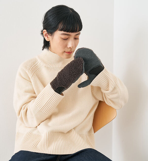 collex「【福田手袋】【タッチパネル対応】ボアミトングローブ」|手袋|
