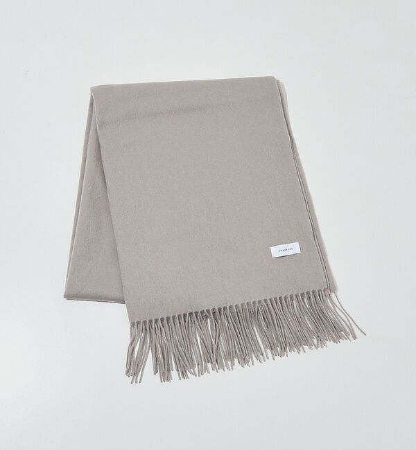ABAHOUSE「ウール&times;カシミヤ ベーシック マフラー 幅70&times;長さ180」|マフラー|グレージュ