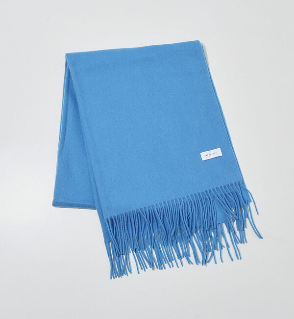ABAHOUSE「ウール&times;カシミヤ ベーシック マフラー 幅70&times;長さ180」|マフラー|ブルー