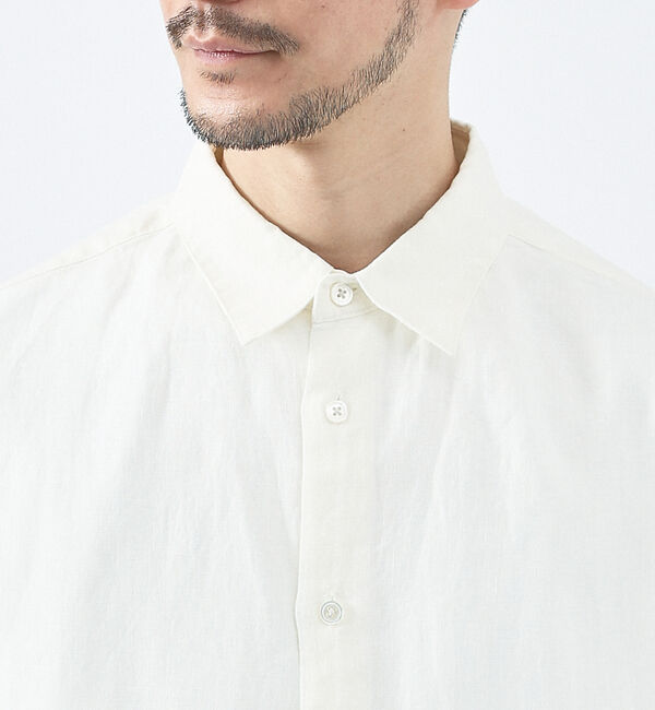 ABAHOUSE「【LUXE Linen Solaro】長袖 リネンシャツ」|シャツ・ブラウス|