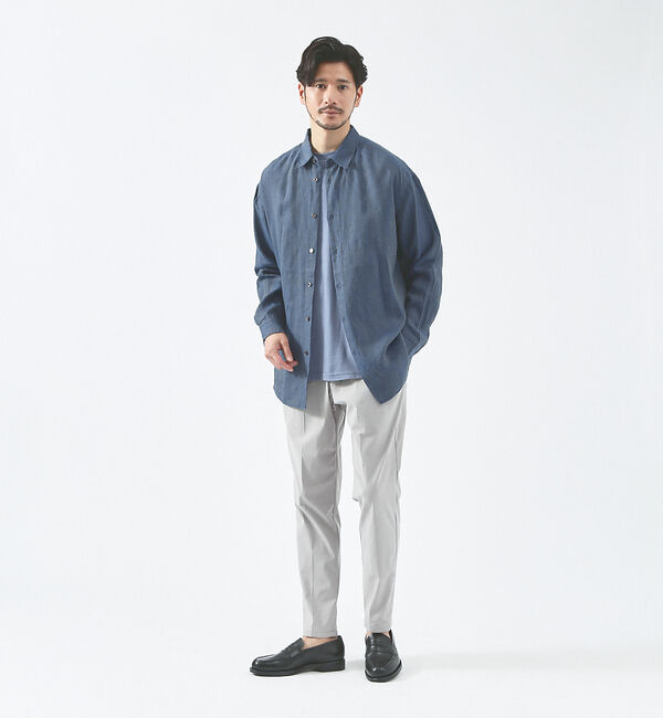 ABAHOUSE「【LUXE Linen Solaro】長袖 リネンシャツ」|シャツ・ブラウス|