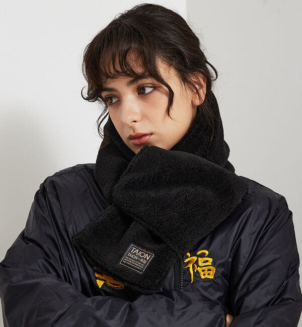 ABAHOUSE「【WEB限定】TAION/タイオン リバーシブル ダウンマフラー-ソフトシェルR」|マフラー|