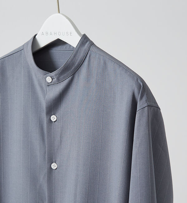 ABAHOUSE「【選べる】バンドカラー / レギュラーカラー ストライプシャツ」|シャツ・ブラウス|