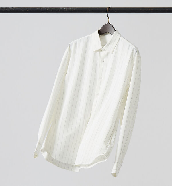 ABAHOUSE「【選べる】バンドカラー / レギュラーカラー ストライプシャツ」|シャツ・ブラウス|ホワイト系その他1