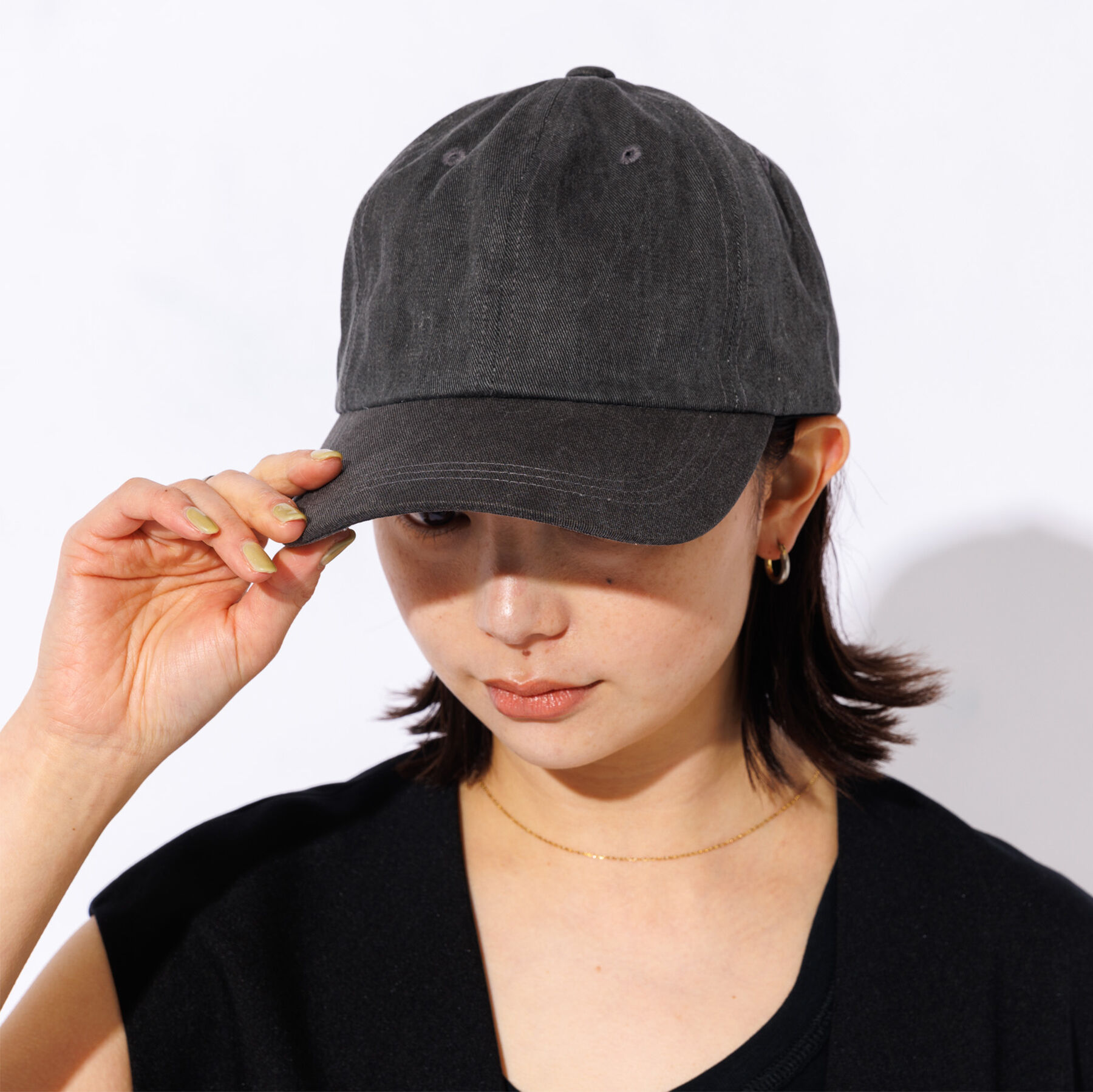 Rouge vif「【RUBEN】WASHED キャップ」|その他|ブラック