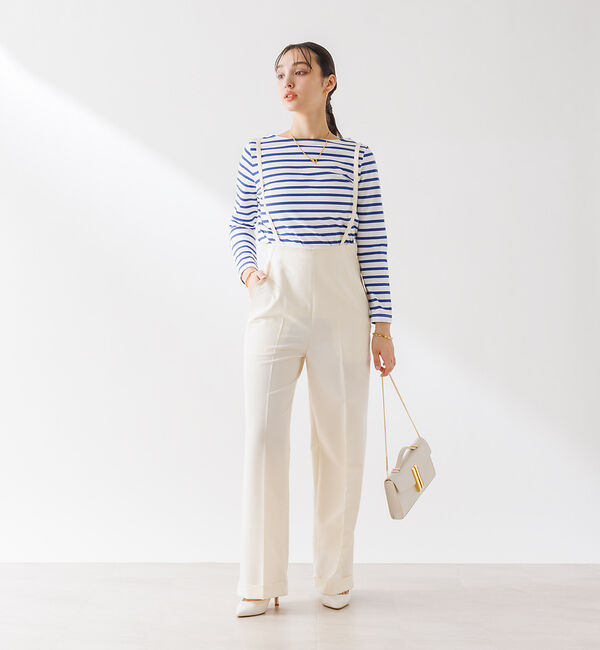 Rouge vif「バックVボーダー ロンT」|Tシャツ・カットソー|