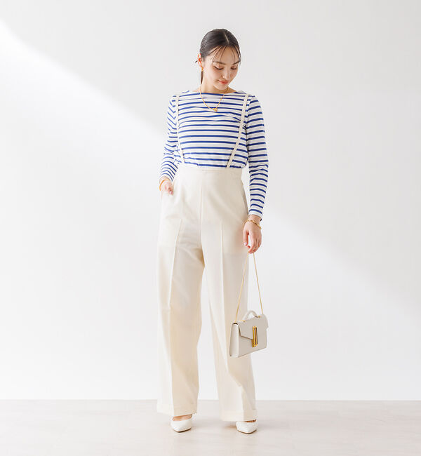 Rouge vif「バックVボーダー ロンT」|Tシャツ・カットソー|