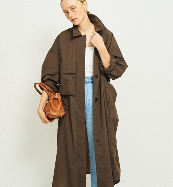 Rouge vif「撥水ナイロンライトコート」|ステンカラーコート|