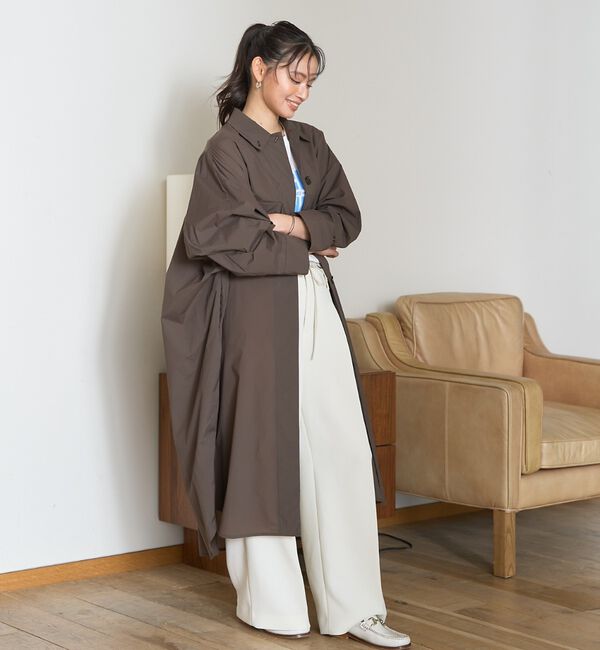 Rouge vif「撥水ナイロンライトコート」|ステンカラーコート|