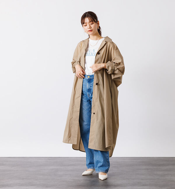 Rouge vif「撥水ナイロンライトコート」|ステンカラーコート|