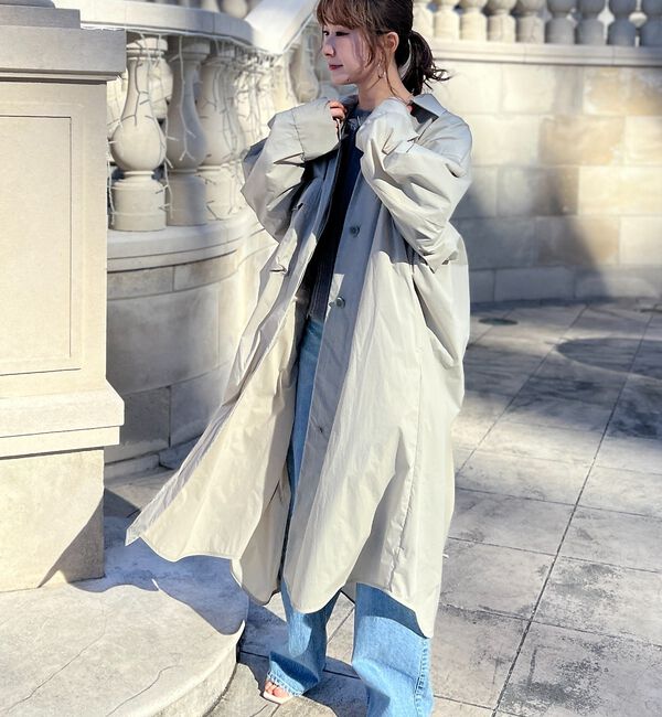 Rouge vif「撥水ナイロンライトコート」|ステンカラーコート|